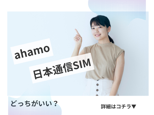 ahamoと日本通信SIMの比較項目