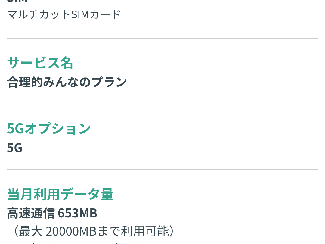 データ使用量の枠人
