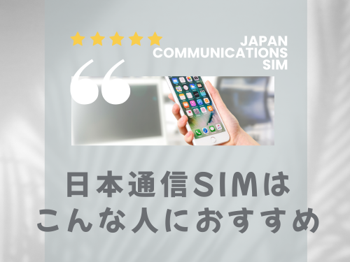 日本通信SIMがおすすめの人