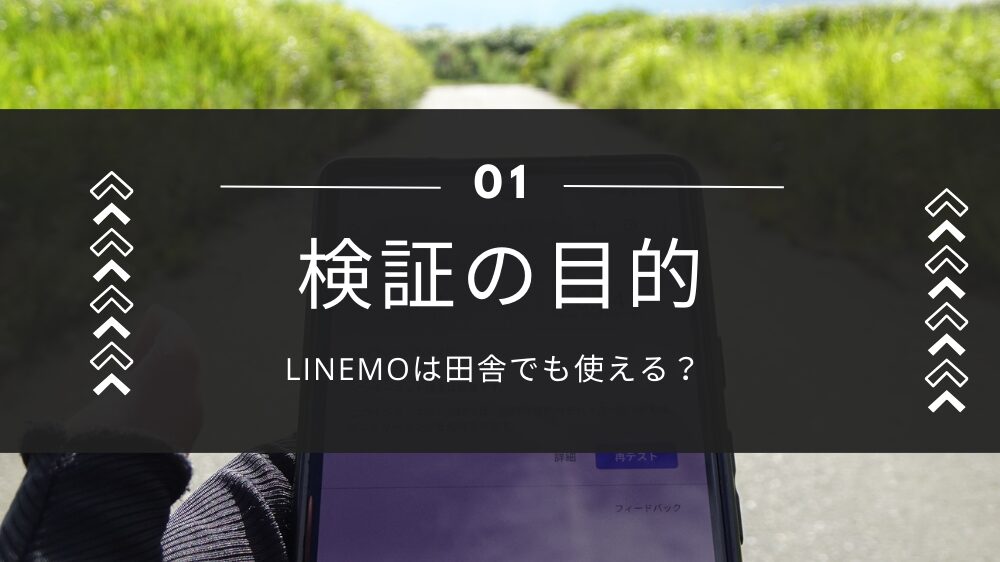 LINEMOは田舎でも使える？検証の目的