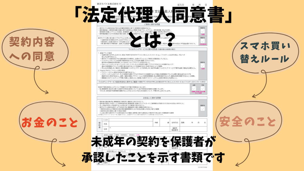 法定代理人同意書を記入する