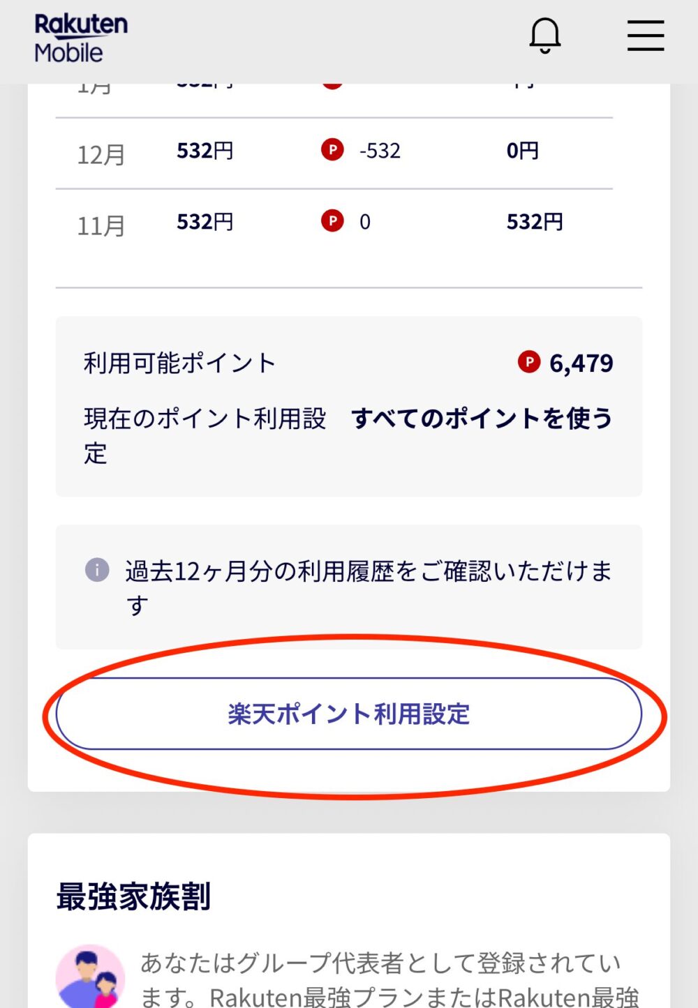 ポイントを月々の支払いに使える