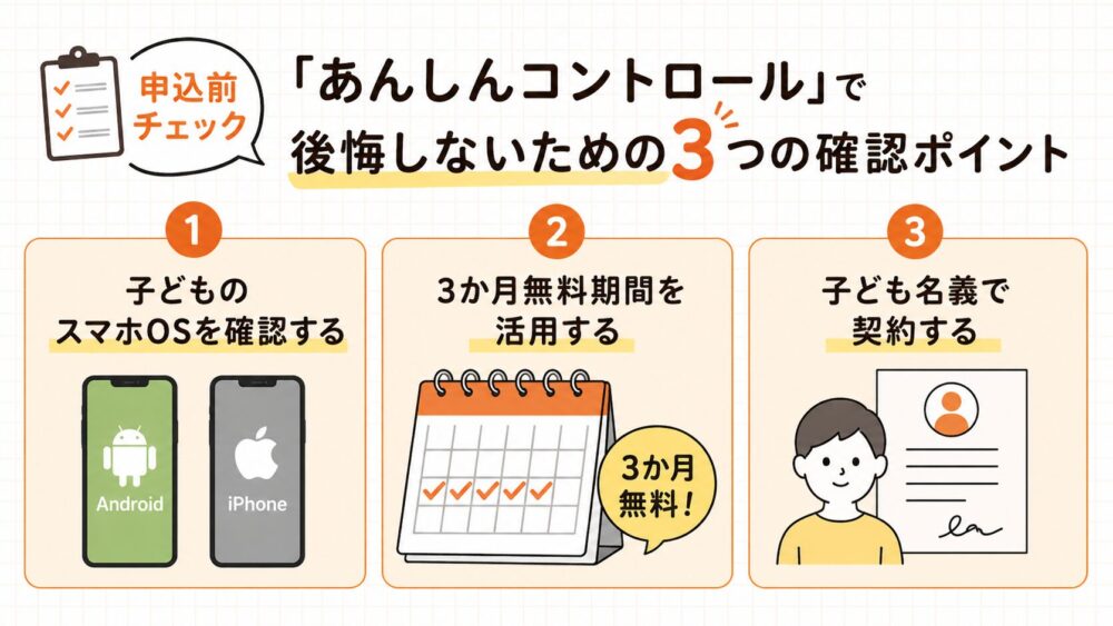 【申込前チェック】「あんしんコントロール」で後悔しないための3つの確認ポイント