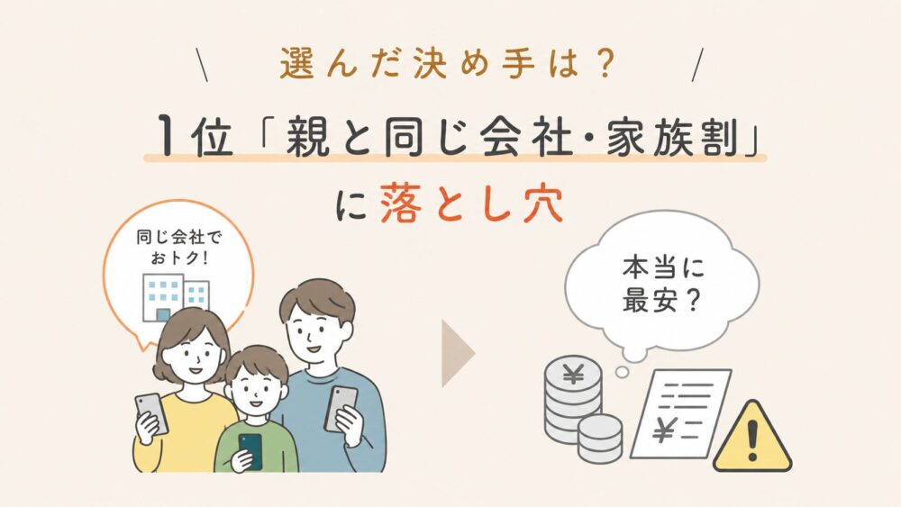 選んだ決め手は?|1位「親と同じ会社・家族割」に落とし穴