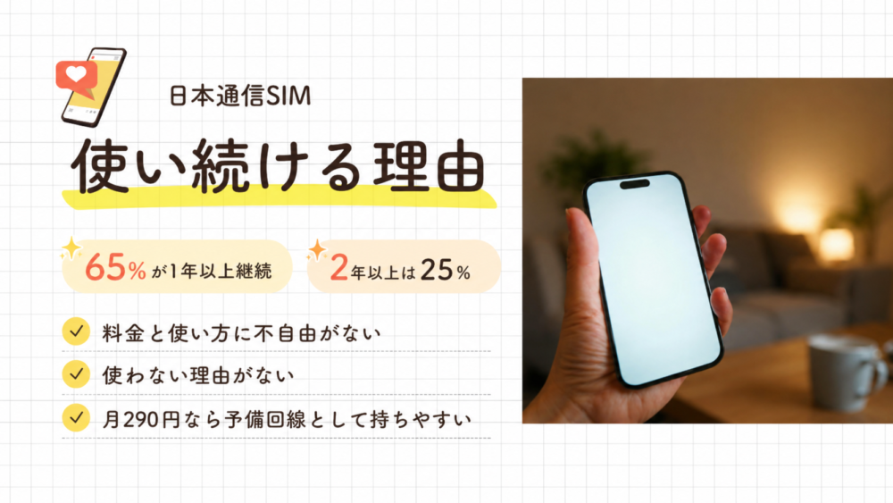 それでも日本通信SIMを使い続ける理由