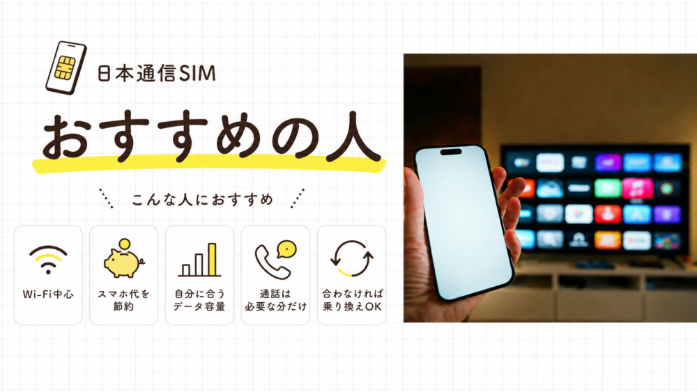 日本通信SIMがおすすめの人