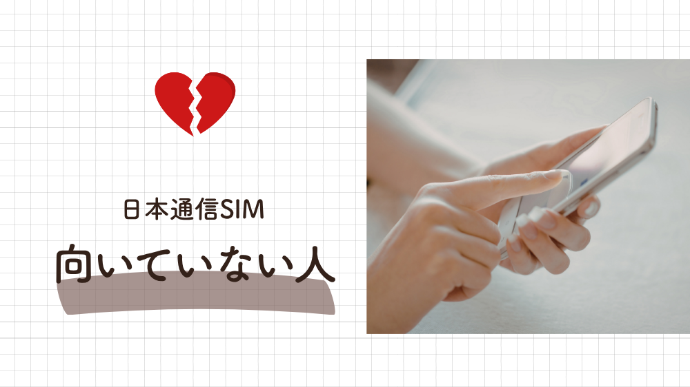 日本通信SIMが向いていない人