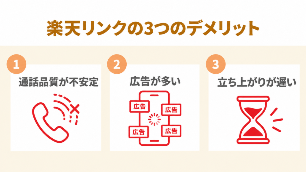 楽天リンクの3つのデメリット