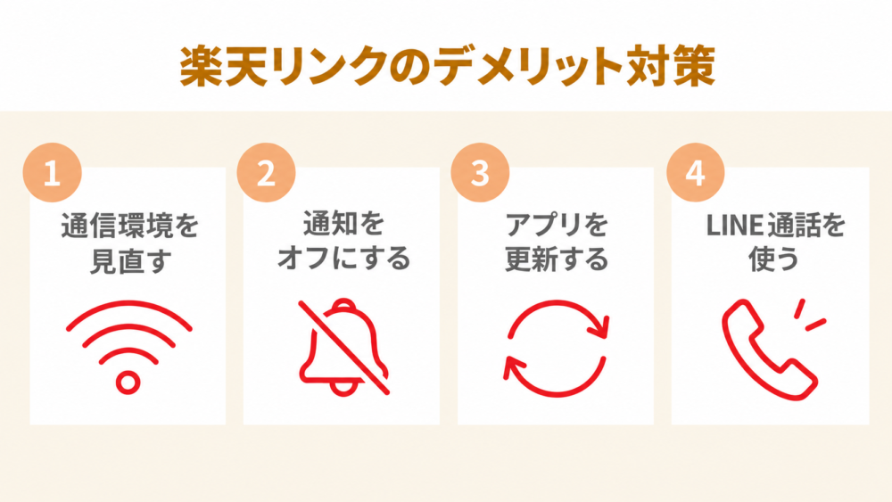 楽天リンクのデメリット対策